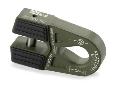 Factor 55 0008014 FlatLink E Winch Shackle Mount OD Green