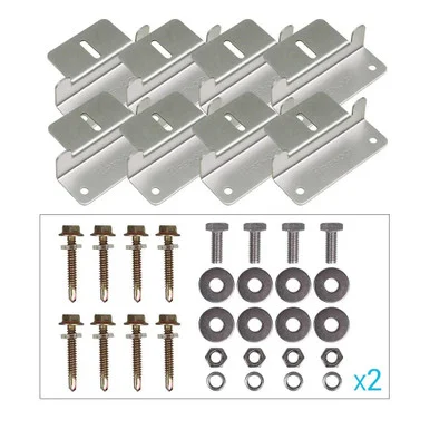 Renogy RNGMTSZBX2G1US Solar Panel Mounting Z Bracket Kit 2 Pack