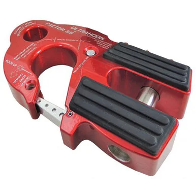 Factor 55 0025001 Winch Hook with Shackle Mount - Red