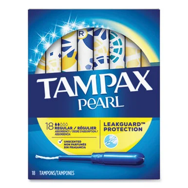 Procter & Gamble 00454 Pearl Tampons, Regular, 18/box