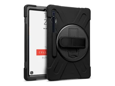 Cellairis Rapture Rugged Carrying Case for 12.4" Samsung Galaxy Tab S9+, Galaxy Tab S8+, Galaxy Tab S7+ Tablet - Black (02-0360002)