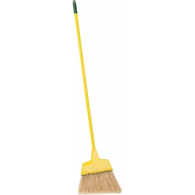 General Supply 09320003 Msc Industrial Supply 12" Wide, Yellow Polypropylene Bristles, Vinyl-coated Metal Handle, Angled Broom
