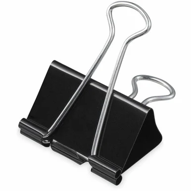 Universal Binder Clip Zip-Seal Bag Value Pack, Mini, Black/Silver, 144/Pack (10199vp)