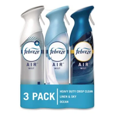 Procter & Gamble 10677 Air Variety Pack, Heavy-duty Crisp Clean/linen And Sky/ocean, 8.8 Oz Aerosol Spray, 3/pack