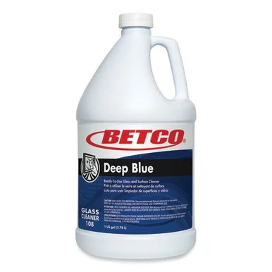 Betco 1080400 Deep Blue Glass And Surface Cleaner, Pleasant Scent, 1 Gal Bottle, 4/carton
