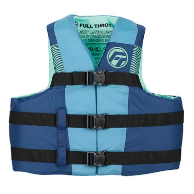 Absolute Outdoor 112200-500-030-26 Full Throttle Adult Nylon Life Jacket - S/m - Blue/black