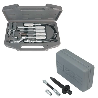 Lincoln Industrial 1200B Lincoln Lubrication 58000 Lube Accessory Coupler Kit And 5805 Impact Fitting Cleaner Bundle For Grease Guns Heavy Duty Lubrication Maintenance Tool Set