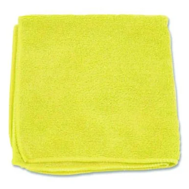 Boardwalk 12YELCLOTH Microfiber Cleaning Cloths, 12 X 12, Yellow, 12/pack