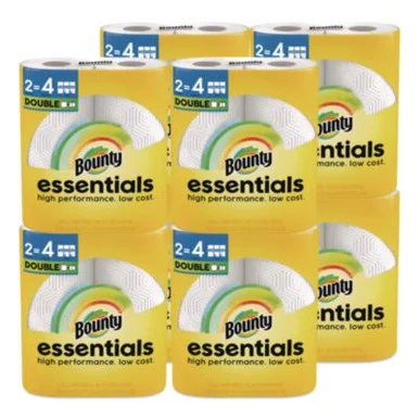 Procter & Gamble 14019 Essentials Select-a-size Kitchen Roll Paper Towels, 2-ply, White, 108 Sheets/roll, 2/pack, 8 Packs/carton