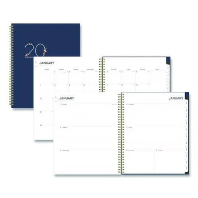 Blue Sky 143957 Ashlyn Weekly/monthly Planner, Floral Artwork, 11 X 8.5, Navy/multicolor Cover, 12-month (jan To Dec): 2026 143957_40_1
