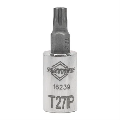 Mayhew 16239 Mayhew T27ip Torx Plus® Short Insert Socket Bit, 1/4-inch Drive