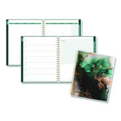 Mead 1758905 Emerald Isle Weekly/monthly Planner, 11 X 8.5, Green Marbled Cover, 12-month (jan-dec): 2026