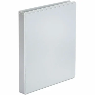 Universal Economy Round Ring View Binder, 3 Rings, 1" Capacity, 11 x 8.5, White, 12/Carton (20962ct) - Business Source