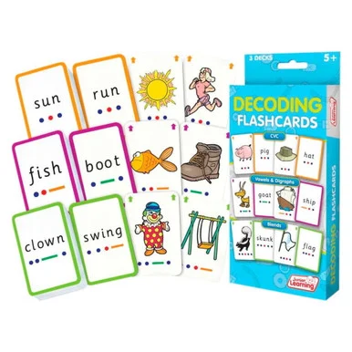Junior Learning 211 Decoding Flashcards, 3 Decks, Ages 5 And Up