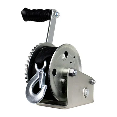 Powerwinch 21500-W-1400-6-Z-R Utility Series Winch 1,400lb, 6" Crank Arm - Zinc