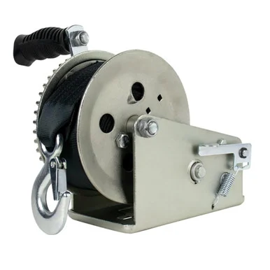Powerwinch 21500-W-1800-6-Z-R Utility Series Winch 1,800lb, 2 Speed, 6" Crank Arm - Zinc