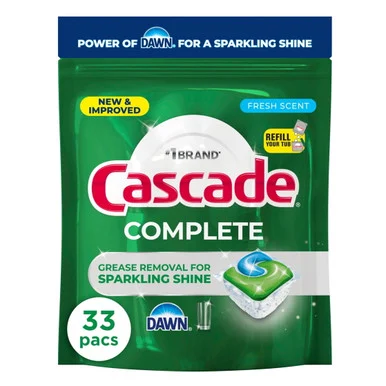 Procter & Gamble 21697 Complete Actionpacs, Fresh Scent, 17.6 Oz Bag, 33 Pacs/bag, 4 Bags/carton