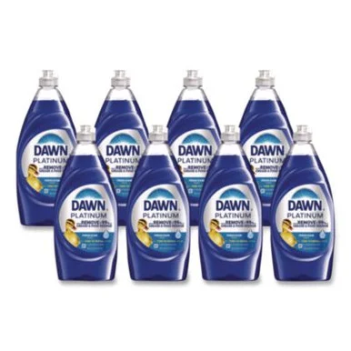 Procter & Gamble 22230 Platinum Liquid Dish Detergent, Refreshing Rain Scent, 32.7 Oz Bottle, 8/carton