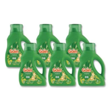 Procter & Gamble 22578 Liquid Laundry Detergent, Gain Original Scent, 46 Oz Bottle, 6/carton