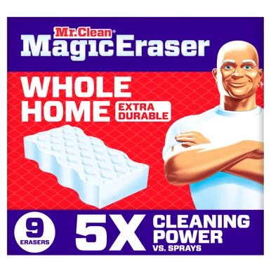 Procter & Gamble 22880CT Magic Eraser, 4.6 X 0.9, 2.2" Thick, White, 9/box, 2 Boxes/carton
