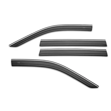 Husky Liners 2884029 Low Profile Ventvisor Rain Guards for Jeep Grand Cherokee L - Smoke/Chrome - 4 Piece
