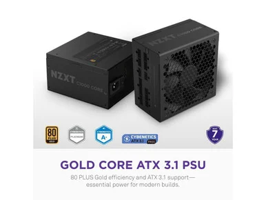 NZXT PA0G3BBUS Gold Core 1000W ATX 3.1 Fully Modular Power Supply