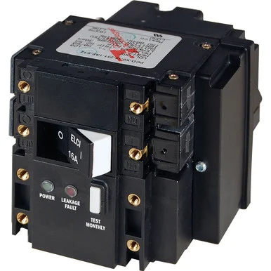 Blue Sea Systems 3091 Blue Sea C-series Elci Main Circuit Breaker - Double Pole 230v Ac 16a