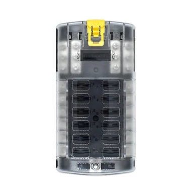 Bluewater 3200-3003-012 12 Position Fuse Block Atc W/yellow Slide