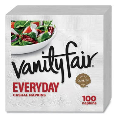 Georgia Pacific 35501 Everyday Casual Napkins, 2-ply, White, 100/pack