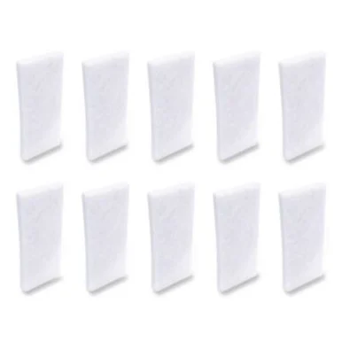 Boardwalk 401B Fine Grade Utility Pad, 4.62 X 10, White, 10/carton