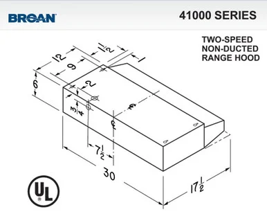 Broan 30-Inch Ductless Under-Cabinet Range Hood, Stainless Finish with PrintGuard (4130sf)