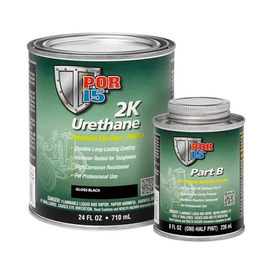 POR-15 43204 2K Urethane Top Coat - Gloss Black - 1 Qt