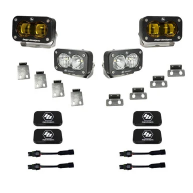 Baja Designs 448181 S2 SAE/Sport Fog Pocket LED Kit for Ford Raptor/Bronco Raptor - Amber
