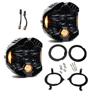 Baja Designs 448303 DOT LP6 SAE LED Headlight Kit for Jeep Wrangler JL/JT 2019-25 - Amber DRL