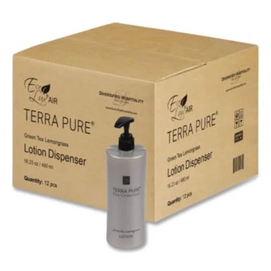 Diversified Hospitality Solutions, Ltd. 458975 Terra Pure Body Lotion Air Pump, 16.23 Oz Bottle, 12/carton