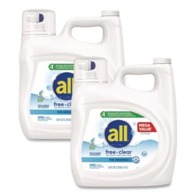 Dial Professional 47465 Free Clear He Laundry Detergent, 154 Oz Bottle, 2/carton