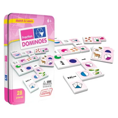 Junior Learning 485 Fraction Dominoes, Ages 8 To 12