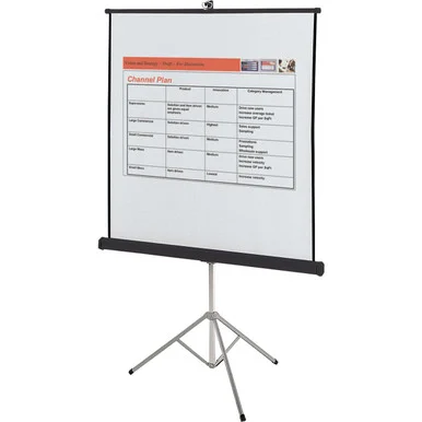 Quartet® Portable Tripod Projection Screen, 60" x 60" , High-Res, Matte Surface (560s)