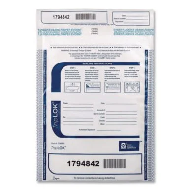 Controltek 585032 Deposit Bag, Plastic, 9" X 12", White, 100/pack
