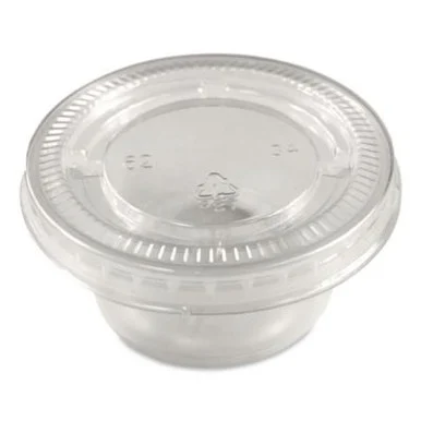 Amercareroyal 60003027 Portion Cup Lids, Fits 1.5 Oz To 2 Oz Portion Cups, Clear, 100/pack, 25 Packs/carton