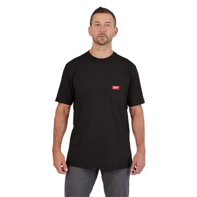 Milwaukee Electric Tools 605B-2X Milwaukee Tool Gridiron Pocket T-shirt - Short Sleeve Black 2x