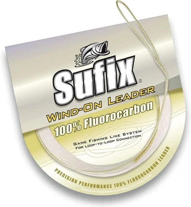 Sufix 700-080F Wind-on 100% Clear Fluorocarbon Leader - 80lb - 11 Yds
