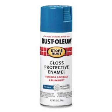 Rustoleum 7727830 Stops Rust Spray Paint, Gloss Blue, 12 Oz Aerosol Can, 6/carton