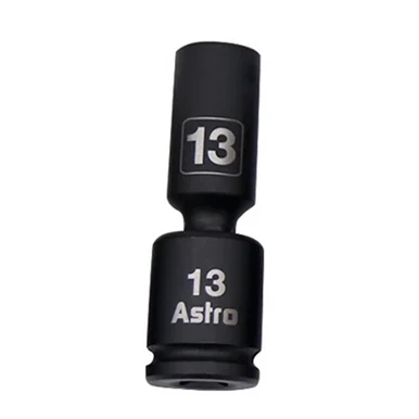 Astro Pneumatic 78344M04 13mm 3/8 Inch Drive Mid-length Pinless Universal Impact Socket - Metric