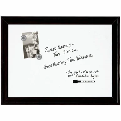 Quartet Home Décor Magnetic Dry-Erase Board, 17" x 23" , Ebony Frame (79282)