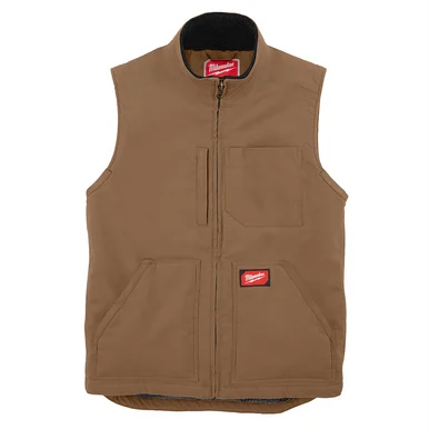 Milwaukee Electric Tools 801BR-L Milwaukee Tool Heavy Duty Sherpa-lined Vest - Brown L