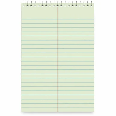 Universal Steno Pads, Gregg Rule, Red Cover, 80 Green-Tint 6 x 9 Sheets, 6/Pack (86920pk)