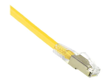 Weltron 90-C6ABS-7YL 7ft Yellow Booted Cat6a Stp Patch Cable
