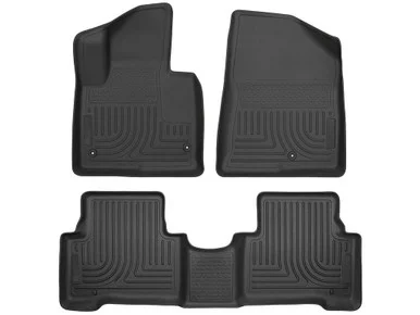 Husky Liners 93831 WeatherBeater Front and 2nd Row Floor Liners for Hyundai Santa Fe Sport - Black