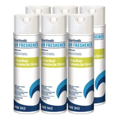 Boardwalk 943 Aerosol Air Freshener, Citrus, 10 Oz Aerosol Spray, 6/carton